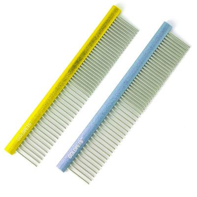 China 2 Viable In 1 Pet Grooming Dryer Style Carbon Stainless Steel Pin Pet Tail Comb For Short Hair Small Dogs for sale