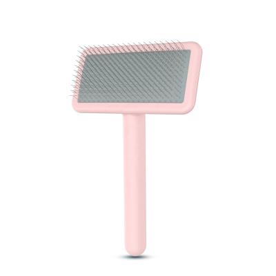 China Slicker Baoli Brush Slicker OEM Aseo Mascotas 100x155mm ABS 46g Cat Massage Pet Dematting Grooming Comb Tool Viable For Hair Knot Opening Pet B for sale