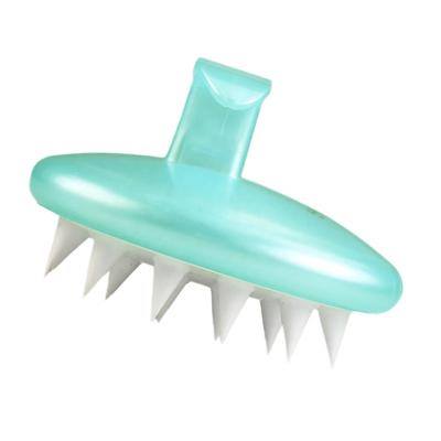 China Sustainable OEM Green 55g Silicone Hair Cleaning Shampoo Massage Dog Baoli Brush 65x95mm Bathing Wet Comb Shower Pet Bath Brush for sale