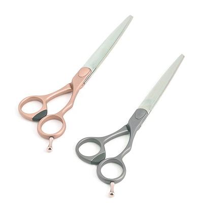 China Viable Pet Grooming Scissors 7.5 Inch Rose Gold Straight Dog Shears Japanese Steel Hair Scissors for sale