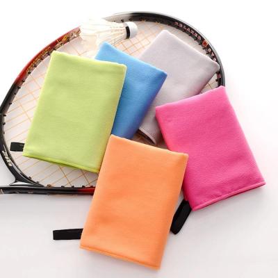 China Hot Selling Style Custom Suede Super Soft Absorbent Logo Sport Travel Towel Microfiber Portable Quick Dry Simple Compressed Gym Towel With Bag for sale