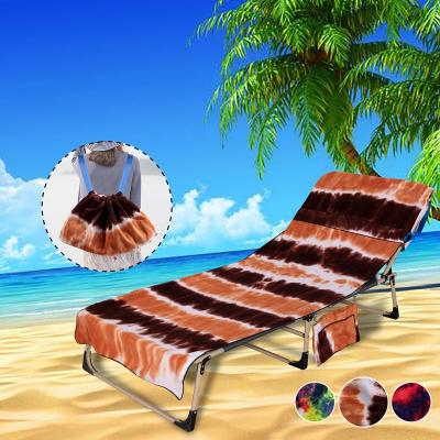 China 2020 Amazon Top Selling Simply Microfiber Beach Chair Towel With Portable Backpack Chair Cover for sale