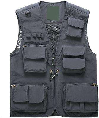 China Wholesale Waterproof Men's Fishing Vest With Multi Pockets Vest Outdoor Breathable Fishing Vest for sale