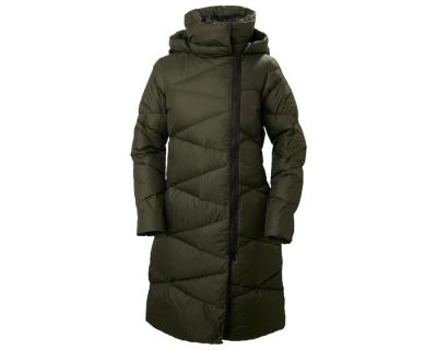 China Custom OEM Winter Warm Padded Women's Striper Windproof Outdoor Coat Windproof Down Jacket Down Parka for sale