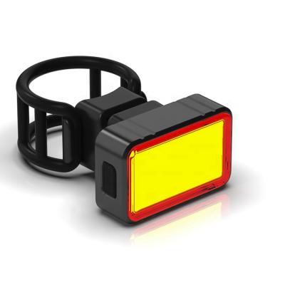 China New Plastic + Aluminum Alloy Function 3.7V Battery COB 36g Red Light Bike Lights For Bicycle for sale