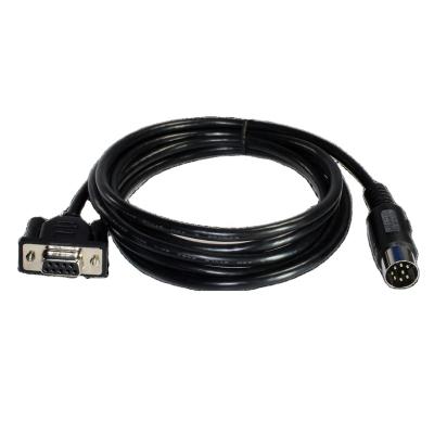 China Car DB9 9 Pin Male to Mini Din 8 Pin Male Connector Cable Converter for sale