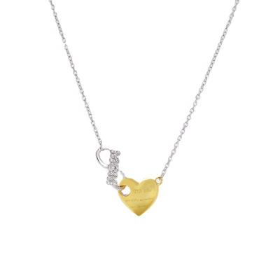 China Elegant Jewelry Gold Heart Necklaces High Quality S925 Sterling Silver Mothers Day Gifts for sale