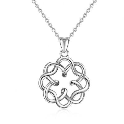 China 925 Nickel Free Sterling Silver Celtic Love Irish Endless Knot Jewelry Pendant Necklace for sale