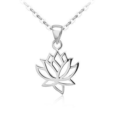 China Beautiful Gift Lotus Flower Jewelry Personalized Sterling Silver Nickle Free Pendant Necklace for sale