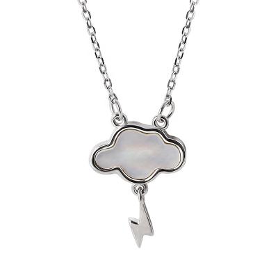 China High Quality New Arrival Necklaces S925 Sterling Silver White Cloud Charm Clavicle Chain Pendant Necklace for sale