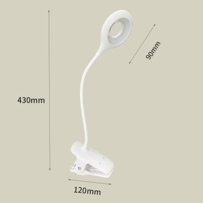 China Led Modern Rechargeable Plastic Reading Book Lights Flexible Desk Lamp With Clamp for sale