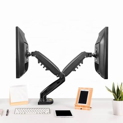 China Flexible Arm Mount Dual Manual Multi Monitor Support 17