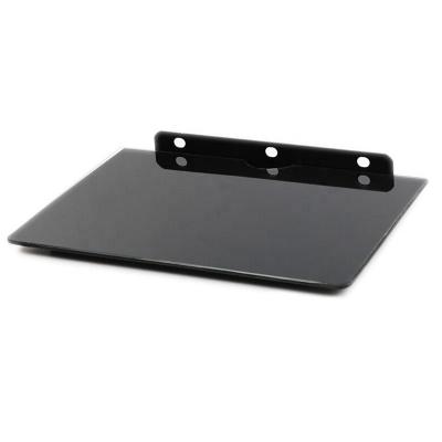 China Easy Installation Set Top Box TV Mount DVD Wall Bracket With Tray Tempered Glass Panel for sale