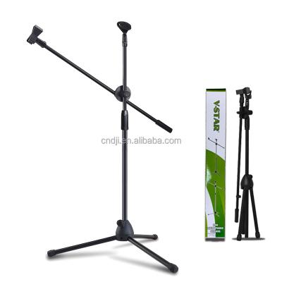 China Professional adjustable disco\bar\club\floor MIC tripod stand home manufacture V-STAR for microphone for sale