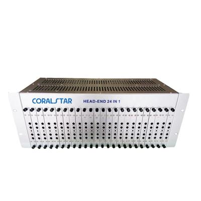 China CORALSTAR catv modulator amplifier 24 in 1 with Combiner Channel 24IN1 CATV modulator for sale