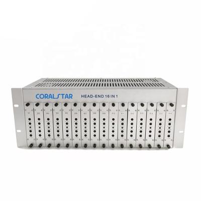 China Hotel CORALSTAR Professional Manufacturer 16 in 1 Analog Catv Analog Modulator TV Modulator for sale