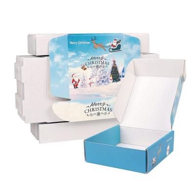 China Recycled Materials Custom Christmas Style Recyclable Cardboard Small Size Gift Box for sale