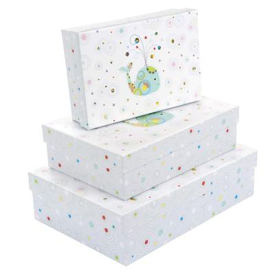 China 3 handmade gift boxes with top and bottom lids of different sizes, with art printed gold relief for sale