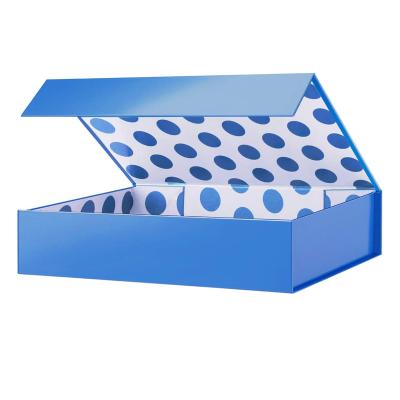 China Handmade blue clothing shoes and hats in cardboard gift box for sale