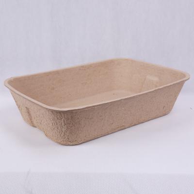 China Wholesale Sustainable Large Size Biodegradable Paper Cat Litter Box Disposable Cat Litter Box Tray for sale