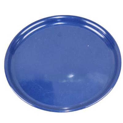 China Disposable Hot Selling Melamine Dinnerware Solid Color Dish Melamine Dinner Snack Blue Round Dish for sale