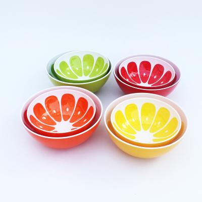 China Disposable Custom Made Melamine Fruit Salad Bowl Round Durable Candy Snack Bowl for sale