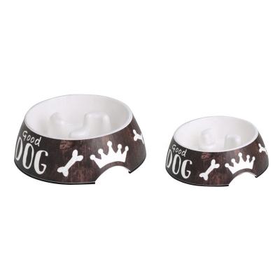 China Sustainable Customer Logo Printing Maker Slow Eat Plastic Smart Feeder Dog Pet Bowl for sale