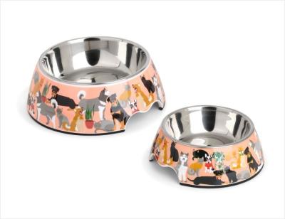 China Sustainable Wholesale Custom Fashion Stainless Steel Dog Bowl Dog Food Water Feeder for sale