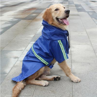 China Large Dog Viable Raincoat Jacket Anti-Water Hooded Dog Raincoat With Thoughtful Design for sale