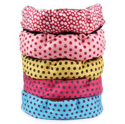 China Cute Dog Bed Soft Pet Bed Pattern Color Dot Dog Bed Breathable Printed Soft Washable Dual Function Mats for sale