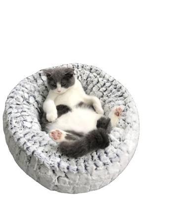 China Manufacturer Direct Sale Cat Nest Dog Nest Round Soft Breathable Sleep Cat Bed Dog Pad Pet Supplies for sale