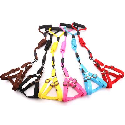 China Solid Color Padded Nylon Dog Chest Strap Set Dog Chest Strap Pet Chest Strap Pet Supplies for sale