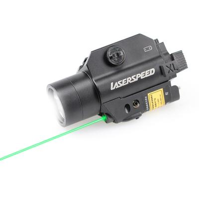 China Aluminum Alloy 6061-T6 + FRN Laserspeed Green Laser Sight with 450 Lumens Tactical Led Light Combo for Self Defense Fits Picatinny Rail for sale