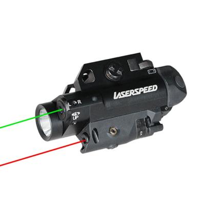 China Continuous Mode Laserspeed Strobe & Red & Green Compact Aluminum Laser Sight Dual Beam With High Lumen LED Combo Light Fits For Chair Rail for sale