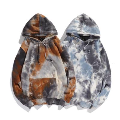 Cina wholesale Anti-wrinkle hip hop multicolor plus size mens custom tie dye street hoodies in vendita