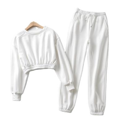 China Breathable Women Blanket Single Jogger Suits For Custom Design Fashion Crop Crop Tops And Sweatpants Sets Sports Running Tracksuits for sale