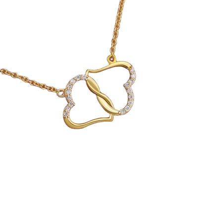 China CLASSIC Wholesale High Quality Heart shape crystal Interlock Heart Crystal infinity Jewelry for Women for sale