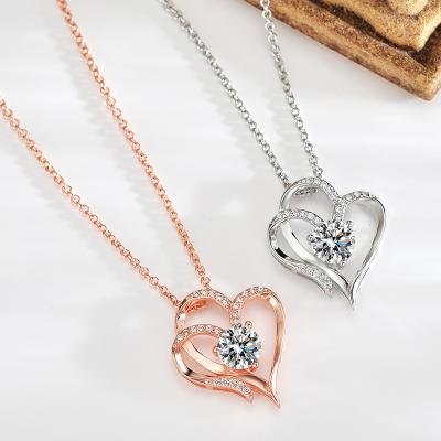 China CLASSIC Wholesale High Quality fine elegant love heart with big crystal and stones necklace gift for Women for sale