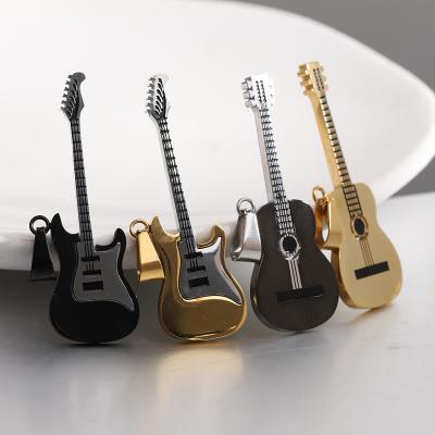 China CLASSIC Wholesale Inspired Love BFF Multi Tone Guitar Necklace Stainless steel Jewelry for sale