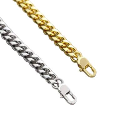 China CLASSIC 2 HIGH QUALITY WHOLESALE PVD18K gold and Silver Cuban Link Chain for Men Women and Boys for sale