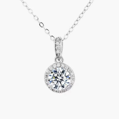 China CLASSIC Wholesale High Quality hot sale Personalised round  crystal Eternal Hope Necklace Stainless Steel Jewelry for Women for sale