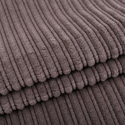 China Low MOQ Flame Retardant Stripe Jacquard Corduroy Upholstery Fabric for sale