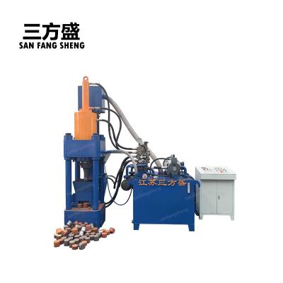 China Automatic Hydraulic Copper Aluminum Steel Wood Chips Brquetting Press Machine Briquette Shape Y83-315 Dropping Iron Metal for sale