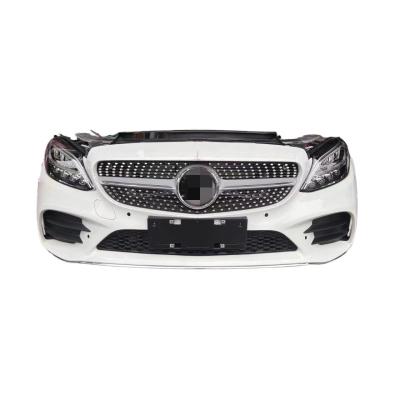 China Plastic Wholesale Accessories Suitable For Mercedes Benz C Class Model W205C200C300C400 Body Beak Assembly Front Bumper Assembly for sale