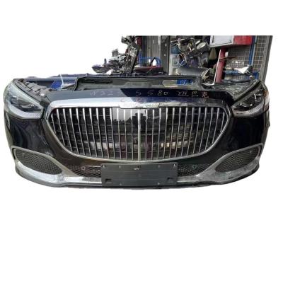 China Plastic Auto Parts Apply to Model Mercedes Benz S580 W223 Front Bumper Assy Beak Assembly Front Body Parts for sale