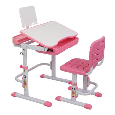 China 70CM Modern Pink Lift Table Can Tilt Children Learning Table And Chair Babies And Children Set Modern 1-12 Years Old For 5-7 Days Door To Door for sale