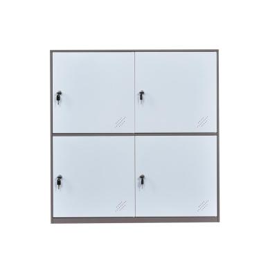 China Top Wardrobe Sale 4 Compartment Metal Storage Locker For Office Or Home Use for sale