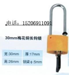 China 30 plum copper long hook lock for sale