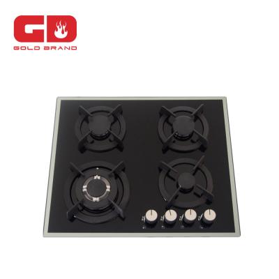 China 4 Burner Glass Ceramic / Glass Gas Hob Made In China Manufacturer for sale