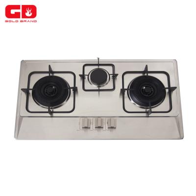 China Overseas Popular Ceramic 3 Burner / Glass Built In Gas Hobs for sale